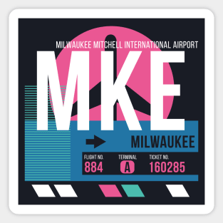 Milwaukee (MKE) Airport // Sunset Baggage Tag Sticker